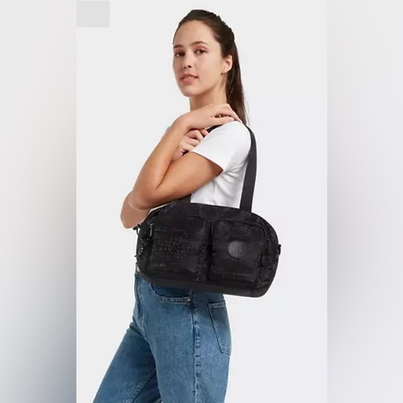 New🦍Kipling Cool Defea Shoulder Bag. Medium. Black - Picture 8 of 8